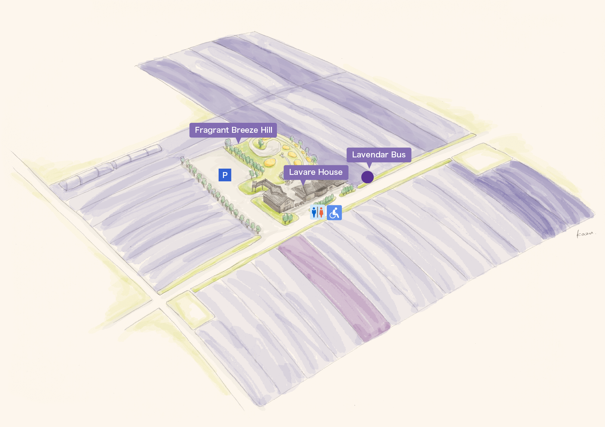 Lavender East Map | Fragrant Breeze Hill | Lavare house | Lavender Bus