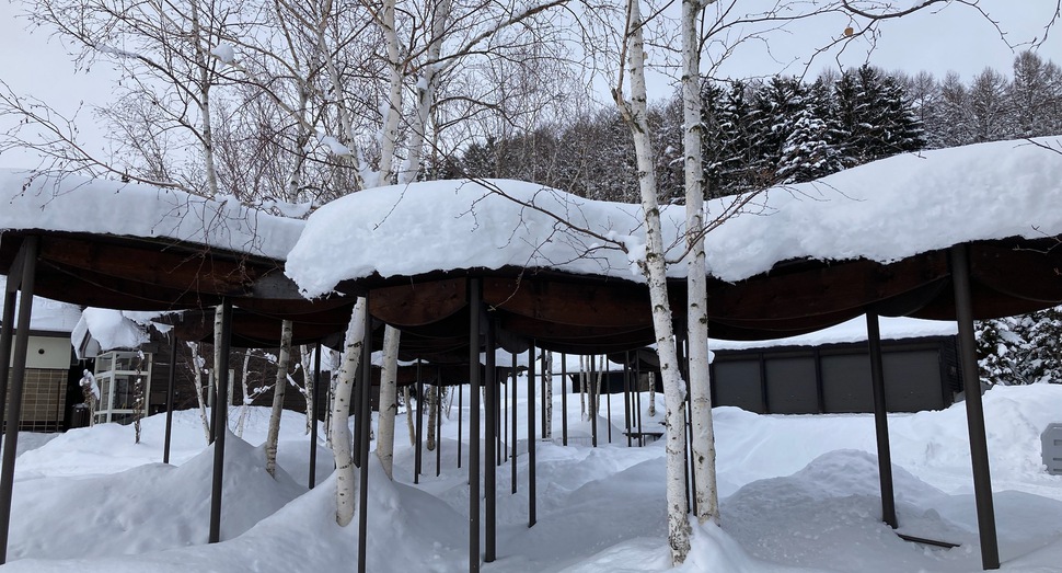 パッサージュの積雪も多いです