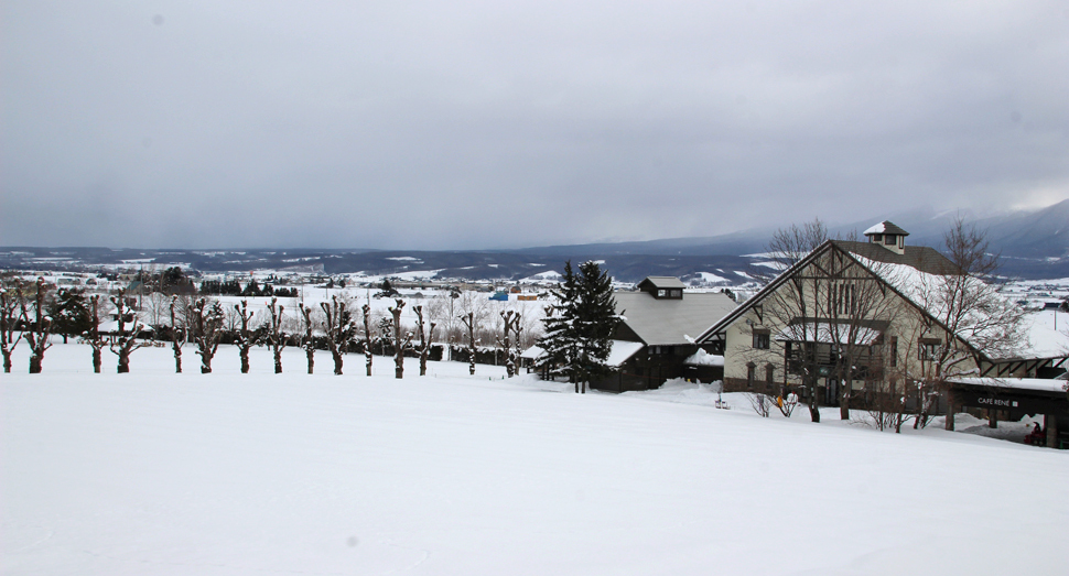 花の舎展望台からの雪景色です