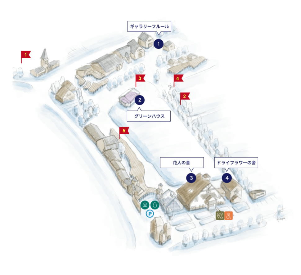 冬のファーム富田会場マップ
